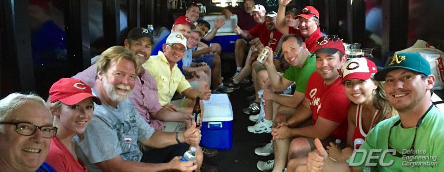 Enjoying a Reds game